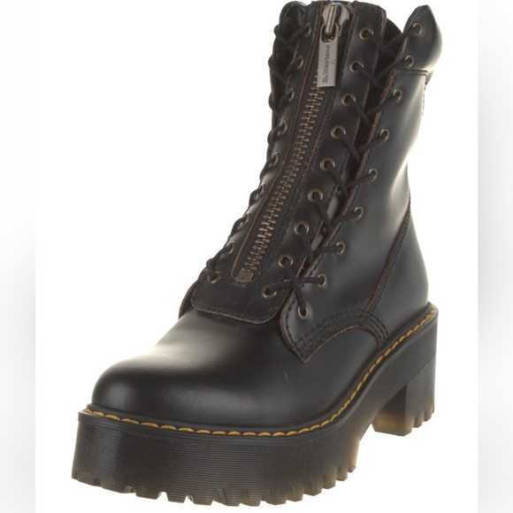 Dr. Martens Karmilla Mid-Calf Combat Boots Platform Black Limited Collection - Picture 2 of 7